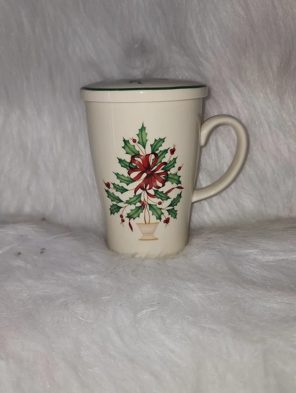 Lenox Warmest Wishes Tall Tree Mug With Lid 5.5